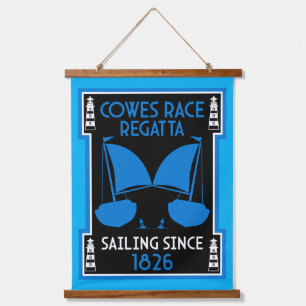 Cowes Isle of Wight Yachtregatta Wandteppich Mit Holzrahmen