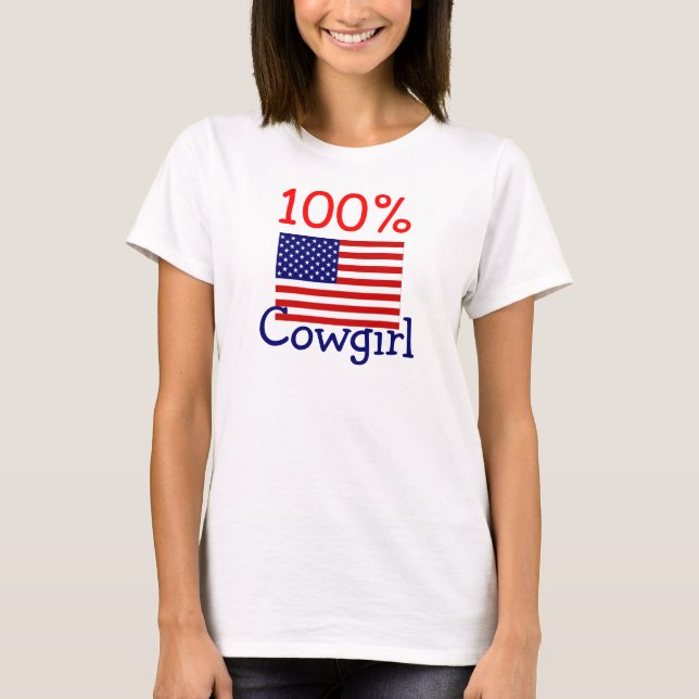 Cowgirl 100% T-Shirt (Vorderseite)