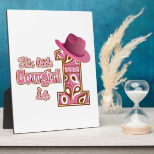 Cowgirl 1. Geburtstag Fotoplatte