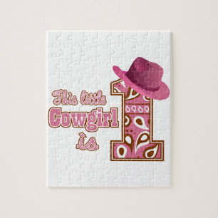 Cowgirl 1. Geburtstag Puzzle