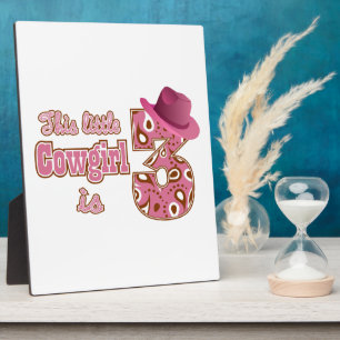 Cowgirl 3. Geburtstag Fotoplatte