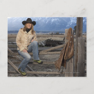 Cowgirl 3 postkarte