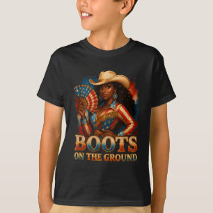 Cowgirl 4. Juli alle amerikanischen Girl Stiefel a T-Shirt