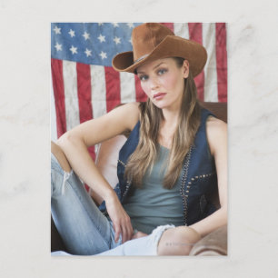 Cowgirl 5 postkarte
