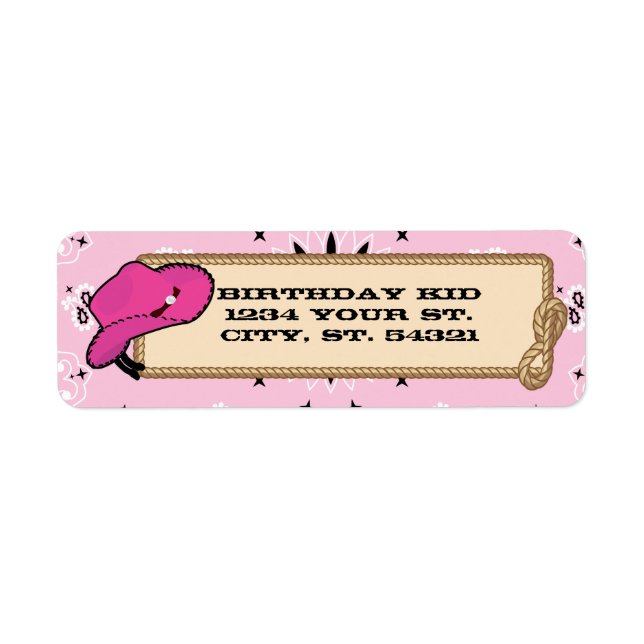 Cowgirl Address Labels (Vorne)