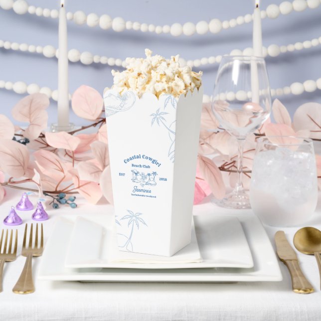 Cowgirl am Blue Ocean Bachelorette Geschenkschachtel (Hochzeit)