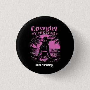 Cowgirl am Coast Style Western Beachy Women Button