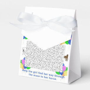 Cowgirl and Horse Maze with Balloons Danke Geschenkschachtel