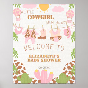 Cowgirl auf der Way Modern Southwestern Welcome Poster