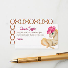 Cowgirl Baby Duschdiaper Begleitkarte