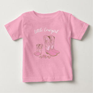 Cowgirl Baby Dusche Country Western Pink Girl T-shirt