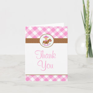 Cowgirl Baby Dusche oder Geburtstag Danke Karte