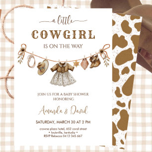 Cowgirl-Baby-Party Einladung