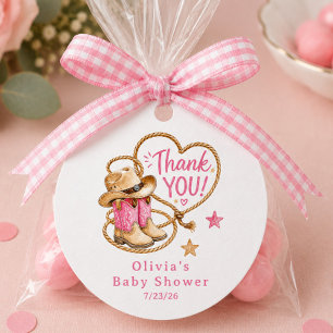 Cowgirl-Baby-Partygeschenk-Anhänger Geschenkanhänger