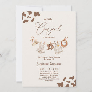 Cowgirl Baby Shower Girl Einladung