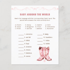 Cowgirl Baby Showgame - Baby Around World