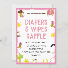 Cowgirl Baby Showgame - Bearbeitbarer Name, 12x18 Einladung