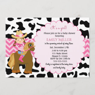 Cowgirl-Babyparty-Einladung Einladung