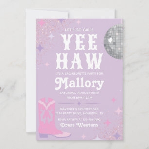Cowgirl Bachelorette Einladung   Nash Bash