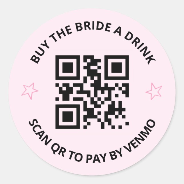 Cowgirl Bachelorette QR/Venmo Sticker (Vorderseite)