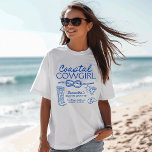 Cowgirl Bachelorette Weekend Party T-Shirt<br><div class="desc">Dieses Cowgirl Junggeselinnen-Abschied Weekend T Shirt von Funky Coastal verfügt über ein handgezeichnetes Layout mit handgezeichneten Abbildungen und handgeschriebenem Schriftart! Sie haben die Freiheit, etwas einzigartiges zu schaffen! Eine tolle Art, mit Ihren Jungfernhäusern für Ihr Bachelorette Wochenende stilvoll auszugehen! Editieren Sie Text und Farben einfach nach Ihrem Stil! Text- und...</div>