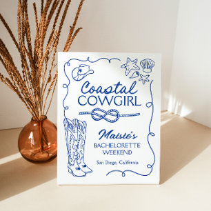 Cowgirl Bachelorette Weekend Sign Sockelschild