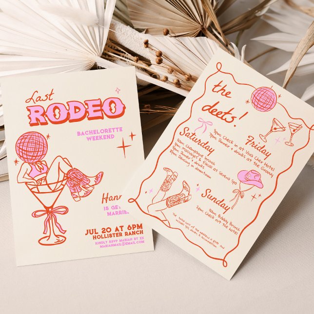 Cowgirl Bachelorette Western Beach Party Einladung (Cowgirl Bachelorette Western Beach Party Invitation)