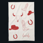 Cowgirl Beach Geschirrtuch<br><div class="desc">Verwöhnen Sie sich mit unserem Küstentücher Küchenhandtuch an der Küste! Dieses atemberaubende und lebendige Küchenhandtuch verbindet die besten Strandvibes mit dem Charme eines Cowgirl, perfekt für Ihre Küche. Unser Handtuch wurde mit einem bezaubernden Cowgirl-Thema an der Küste entworfen und bietet eine Mischung aus Strandelementen und Western-Flair. Von Muscheln und Seestern...</div>