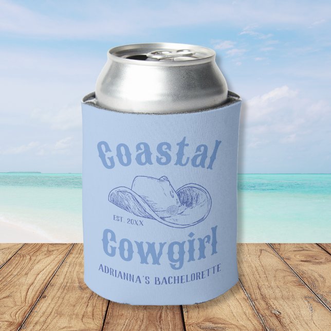 Cowgirl Beach Nautical Bachelorette Dosenkühler (Coastal Cowgirl Beach Nautical Bachelorette Can Cooler)