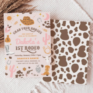 Cowgirl Birthday Einladung   1. Rodeo - Einladung