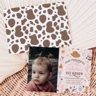 Cowgirl Birthday Einladung 1. Rodeo - Einladung