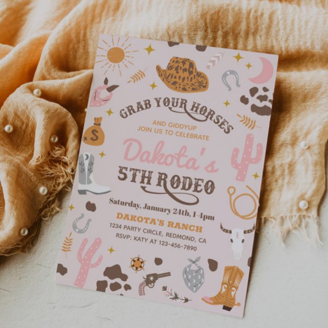 Cowgirl Birthday Einladung | 5. Rodeo - Einladung (Von Creator hochgeladen)