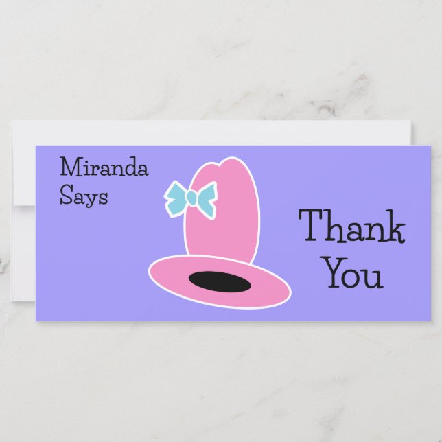 Cowgirl Birthday Party Danke (Vorderseite)