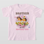 Cowgirl Birthday Party Shirt Brother<br><div class="desc">Feiern Sie Geburtstag mit diesem besonderen T - Shirt,  dem besonderen und personalisierten Design</div>