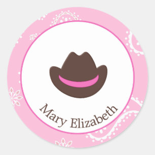Cowgirl Birthday Stickers