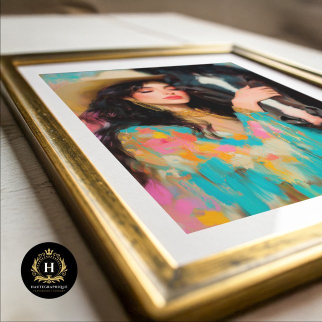 Cowgirl & Black Stallion Decoupage Seidenpapier (Von Creator hochgeladen)