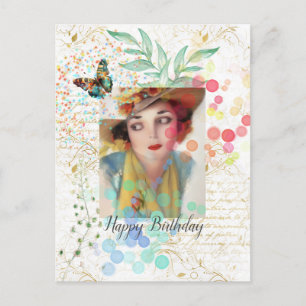 Cowgirl-Blossom-Geburtstag Postkarte