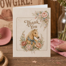 Cowgirl Blue Geburtstags Dankeschön
