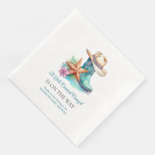 Cowgirl Boots and Seashells Serviette