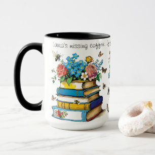 Cowgirl Boots & Books mit Bienen & Schmetterlingen Tasse