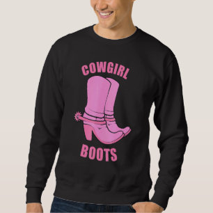 Cowgirl Boots Country Rodeo Western Princess Sweatshirt