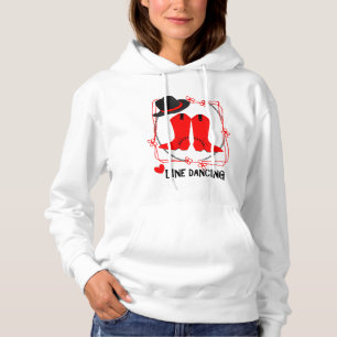 Cowgirl Boots Niedlich Line Tanzthema Grafik Hoodie