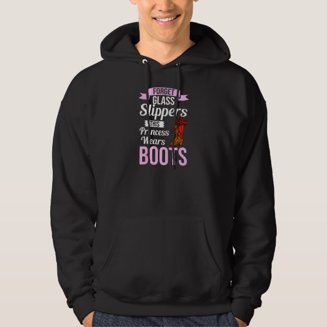 Cowgirl Boots Quotes Party Pferd Hoodie (Vorderseite)