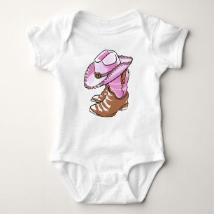 Cowgirl Boots und Hat Baby Strampler