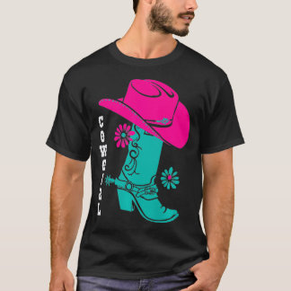 Cowgirl Boots Western Rodeo Cowgirls Cowboy T-Shirt