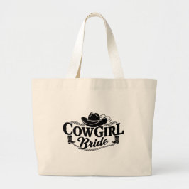 Cowgirl Bride Tote Bag Jumbo Stoffbeutel
