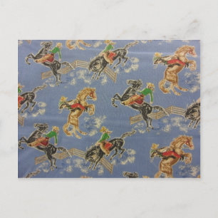 Cowgirl Bronc Rider Postkarte