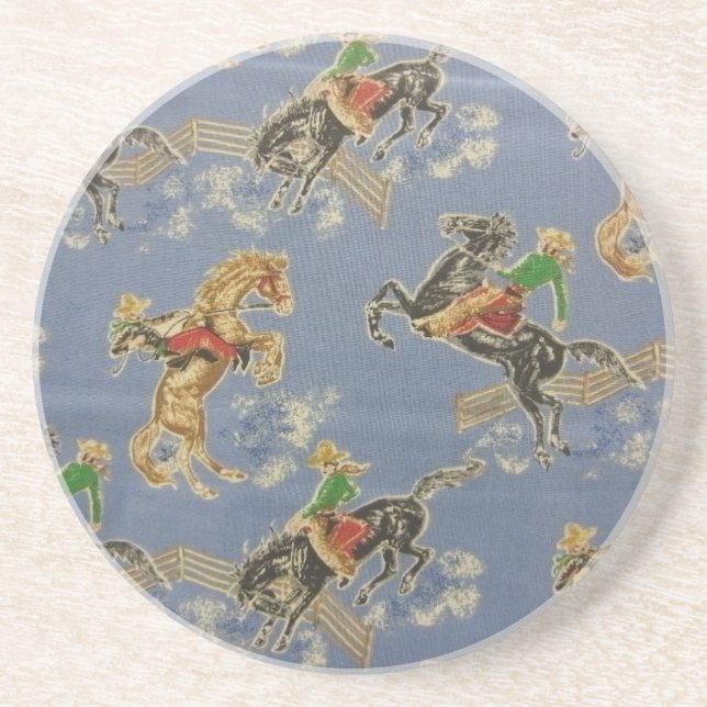 Cowgirl Bronc Rider Untersetzer (Vorne)