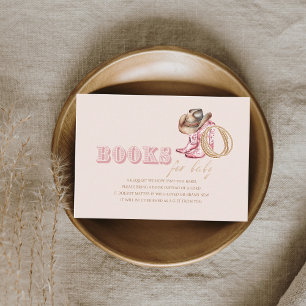 Cowgirl-Buch für Baby-Mädchen-Party Begleitkarte