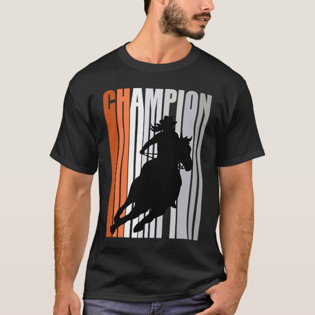 Cowgirl Champion Horse Riding Barrel Racing Woman  T-Shirt (Vorderseite)